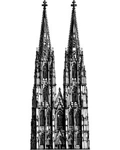 Holzstempel Kölner Dom Portal 16 x 40 mm