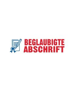 Lagertext "Beglaubigte Abschrift"