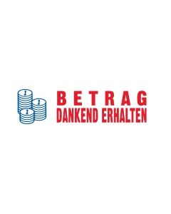 Lagertext "Betrag dankend erhalten"