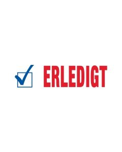 Lagertext "Erledigt"